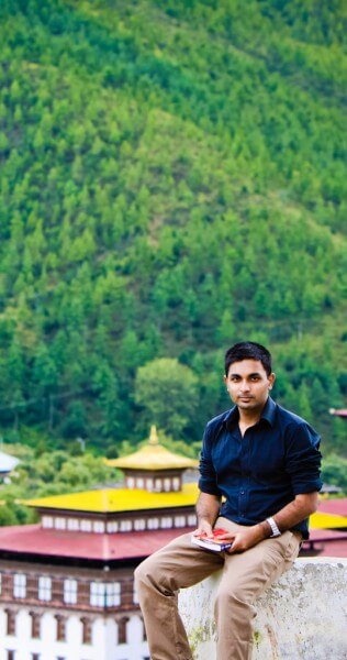 Sai Karthik Reddy Mekala from Romancing The Planet at Trashi Chhoe Dzong in Thimphu, Bhutan