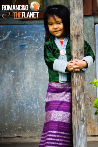 The traditional dress for women in Bhutan known as Gho