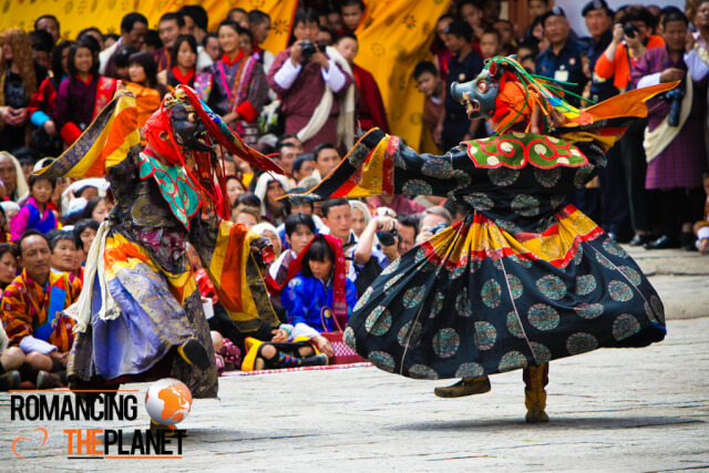 Masked dance performances by the monks