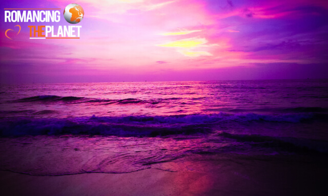 Beautiful evening sunset at the Negombo Beach