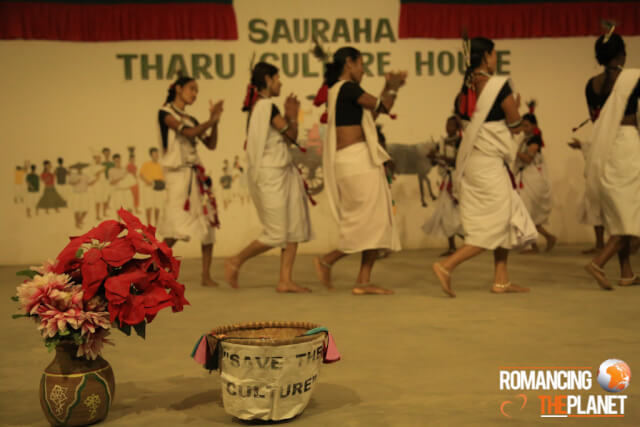 Traditional dance performed by the Tharu Villagers