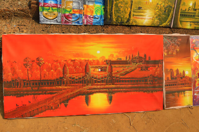 A painting of Angkor Wat that was put for sale