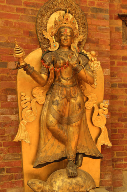 A statue in Mul Chowk, Patan Durbar Square