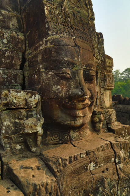 The face of Jayavarman VII are carved on the towers