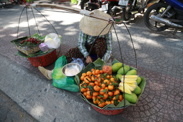 Fruits are available everywhere in Ho CHi Minh City
