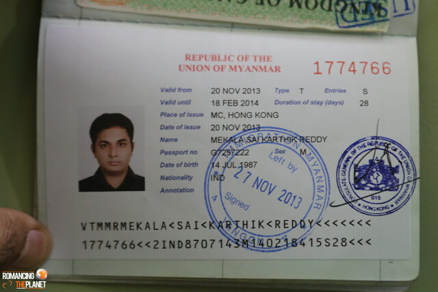 Myanmar Tourist Visa