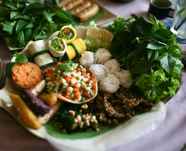Hao Tuc Platter with Spring Rolls and other Vietnamese starters