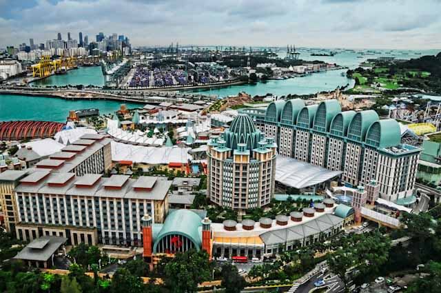 Sentosa view from Tiger Sky Tower