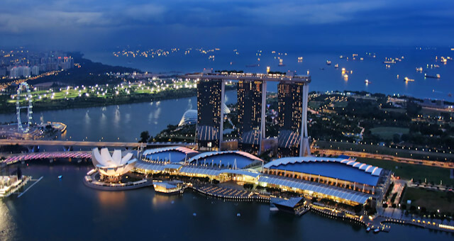 View of Marina Bay Sands from 1 Altitude